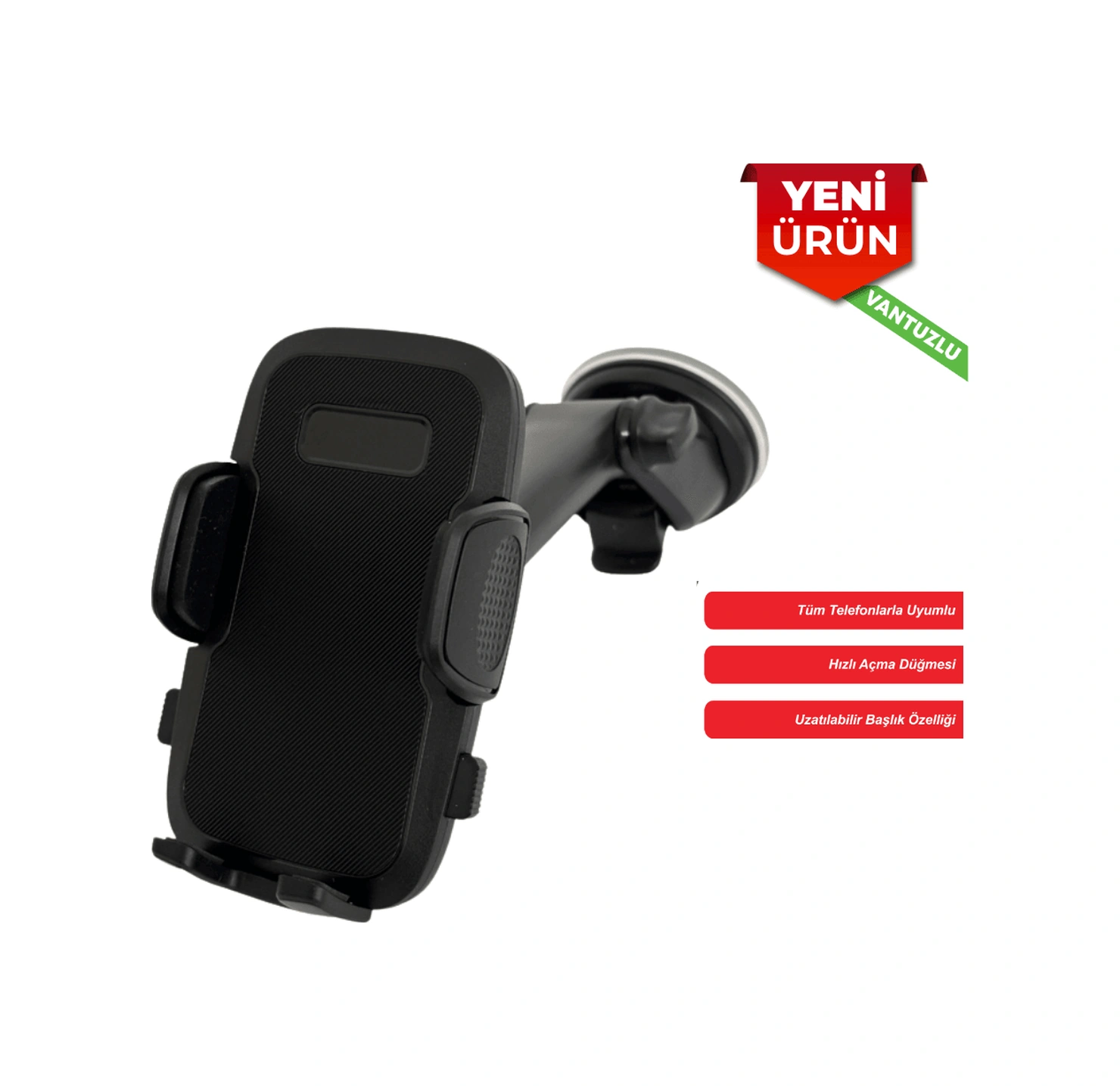 Araç İçi Uzayan Vantuzlu Telefon Tutucu Br5901038 Siyah