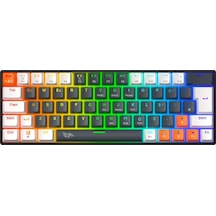 Neopulse Mekanik Klavye Gaming Klavye Red Switch Rainbow 63 Tuşlu Gasket Klavye Mini 12mod Siyah