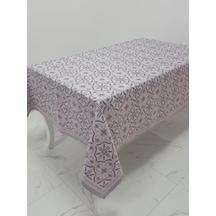 Finezza Sare Lüx Jakar Kumaş Mor Masa Örtüsü Dikdörtgen 160X320