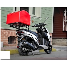 Rks Vrs 125 Kızaklı Kurye Çanta Demiri Ergoline Sürgülü Pizzacı Paket Demiri Supermoto Siyah