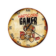Hard Core Gamer Baskılı Duvar Saati (408136835) Çok Renkli