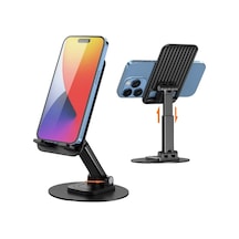 Jmary Mk-59 Yüseklik Ayarlı Katlanabilir 360 Derece Dönebilen Telefon Ve Tablet Standı Siyah