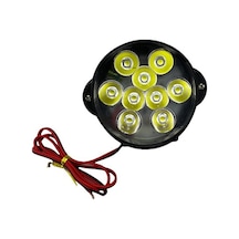 9V-85V Lamba 9 Ledli 15W Beyaz Yuvarlak Motosiklet-Unıversal N11.535