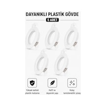 Yuvarlak Spot Armatür Kasası Beyaz 5 Adet Sıva Altı Plastik Boş Spot Kasa Diğer