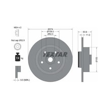 Dacia Logan Arka Fren Diski 2007-2008 Textar 92142203 2adettir