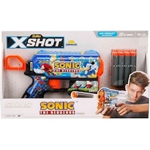 36648 X-shot Skins Flux Sonic The Hedgehog 8 Mermili Sünger Dart Atan Silah 21 Cm -sunman