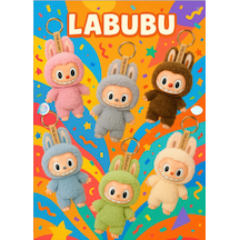 Labubu Peluş Oyuncak Labubu Model Sevimli Bunny Çanta Aksesuarı & Hediyelik Peluş Keychain