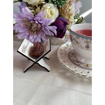 Hurmalık 6'lı Beyaz Ahşap Özel Kutulu Hurma Tabağı