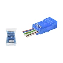 Nodar Nd2412 Cat6 Ez Rj45 Konnektör 100 Adet Plastik Kutu - Mavi Nodar Nd2412 Cat6 Ez Rj45 Konnektör 100 Adet Plastik Kutu - Mavi