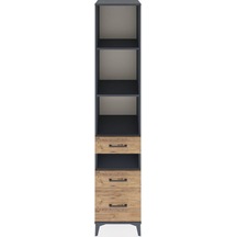 Hyperion Dolap 4 Raflı 3 Çekmeceli 44x44x221 Antrasit-çam Antrasit