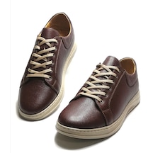 Dorileon Koyu Kahverengi Erkek % 100 Deri Bagcıklı Günlük Rahat Comfort Ayakkabı