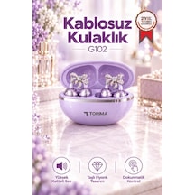 Özel Seri Dokunmatik Yetişkin Taşınabilir Bluetooth Kulaklık Kulak İçi G102 Mor
