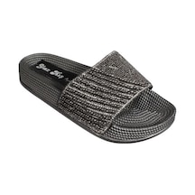 Yazkış Kadın Platin Beyaz Üzeri Taşlı Terlik 001