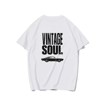 Brz Collectıon Brz Collection Unisex Oversize Vıntage Soul T-shirt Beyaz