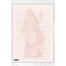 A5 İslam - 50 Yaprak - Memopad - Notepad - Not Defteri - Bloknot Çizgisiz Defter Bej Bej