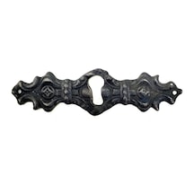 Antika Tarz Dekoratif Pirinç Anahtar Ağızlığı - 28x104mm, Oksit 11147012