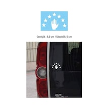 Abhaz Bayrak Araba Sticker Etiket Beyaz 8,5 Cm 4 Adet (478133805)