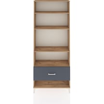 Arges Dolap 4 Raflı Tek Çekmeceli 88x30x221 Çam-antrasit Atlas Çam