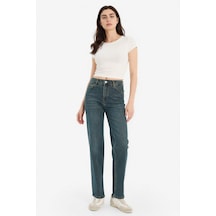Defacto Comfort Straıght Normal Bel Bilek Boy Jean Yıkamalı Pantolon G8022ax26spnm34 Mavi-nm34