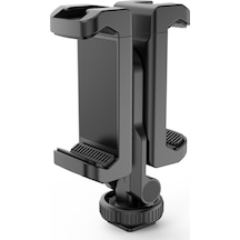 Gajeena Siyah İki Telefon Tutucu Abs+pc Materyal, 4 Soğuk Ayaklı Tutucu, 360 Döner, Dikey-yatay Çekim, Tripod Uyumlu Vlog Ve Canlı Yayın Aleti