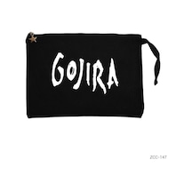 Zepplin Giyim Gojira Logo Siyah Clutch Astarlı Cüzdan / El Çantası