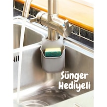 Pratik Silikon Askılı Süngerlik Evye Üstü Bulaşık Düzenleyici - Musluğa Takılabilir Organizer
