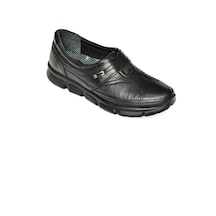 Fox Shoesp555190103 Siyah Hakiki Deri Comfort Ortopedik Taban Kadın Ayakkabı
