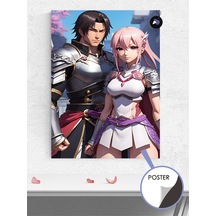 Savaşçı Çift Manga Anime Poster - Afiş - Dekoratif Duvar Posteri