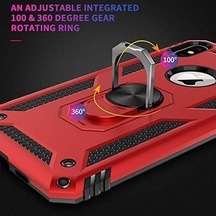 Xs Max İçin Kılıf Military Ring Holder Kırmızı Xs Max İle Uyumlu Kılıf - Kırmızı 50 x 22
