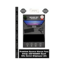 Premium Oyuncu Klavye Fare Altlığı 300 800mm Siyah Ofis Gereci Bilgisayar Altı