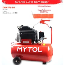 Mytol DO47FL-50 Hava Kompresörü 50 L + 5 M Hortum + Hava Tabancası Set Mytol DO47FL-50 Hava Kompresörü 50 L + 5 M Hortum + Hava Tabancası Set