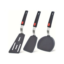 Brightnova 3 Pack Spatula 3 Adet Silikon Spatula Seti 600 C Isıya Dayanıklı Yapışmaz Tencere Mutfak Aletleri Ahşap