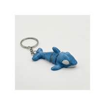 3d Baskılı Hareketli Orca Balinası Anahtarlık Ve Stres Oyuncağı Mavi - Beyaz