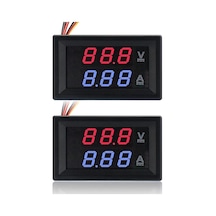 0.28 inç 100V 10A Çift LED Ekranlı Voltmetre ve Ampermetre Modülü