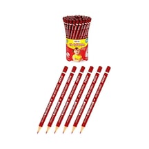 Jumbo Kırmızı Kalem 6 Adet Kırmızı Başlık Kalemi Üçgen Kırmızı Renk Kurşun Kalem İlk Kalemim