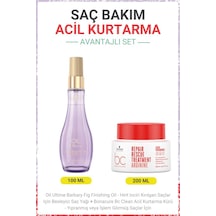 Barbary Fig Finishing Oil - Besleyici Saç Yağı + Bc Clean Acil Kurtarma Kürü