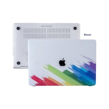 Apple Uyumlu MacBook Air M1 Kılıf 13 İnç Paint03 Touchıd'li M1 Air A2337 A2179 A1932 İle Beyaz
