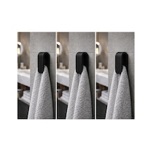 3lü Havlu Askılığı 3d Baskı Banyo Düzenleyici Şık Ve Pratik Siyah
