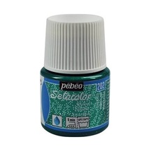 Setacolor Glitter Transparan Kumaş Boyası 45 Ml Şişe 202 Emerald Karışık, Çok Renkli