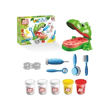 Fen Oyuncak Art Craft Dino Dişçi Bebek Oyun Hamuru Seti +3 Yaş 5 Adet