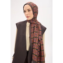 Silk Home Urban Hours Blok Desen Koyu Antrasit Mayda Şal 190x70 Çok Renkli