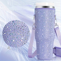 Stanley 40oz Kupası Sıcak Elmas Kapak Neopren Yalıtımlı Taşınabilir Şişe Kapağı İçin Mor