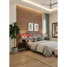 Winflex Mini Eko Akustik Ahşap Panel Teak Renk - 30x30cm 30x30cm