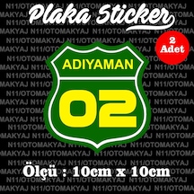 02 Adıyaman İl Şehir Plaka Sticker Futbol Spor Kulüb