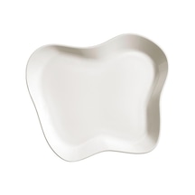 Kütahya Porselen Skallop 2 Parça 28x25 cm Kayık Seti Krem
