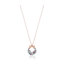 Cosar Silver 925 Ayar Zirkon Taşlı Noel Desenli Kolye Rose