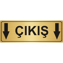 Çıkış Yönlendirme Levhası 7Cmx20Cm Altın Renk Metal (403198402)