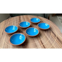 Athstore Mavi Sosluk Reçellik Çerezlik Lokumluk Kase 6 Lı Set Mavi