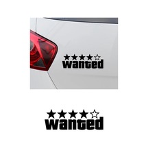 Wanted Aranıyor Oto Sticker Araba Etiket Siyah Renk 20cm