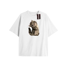 Tarzsokak California Baskılı Oversize Kalıp Unisex T-shirt Beyaz